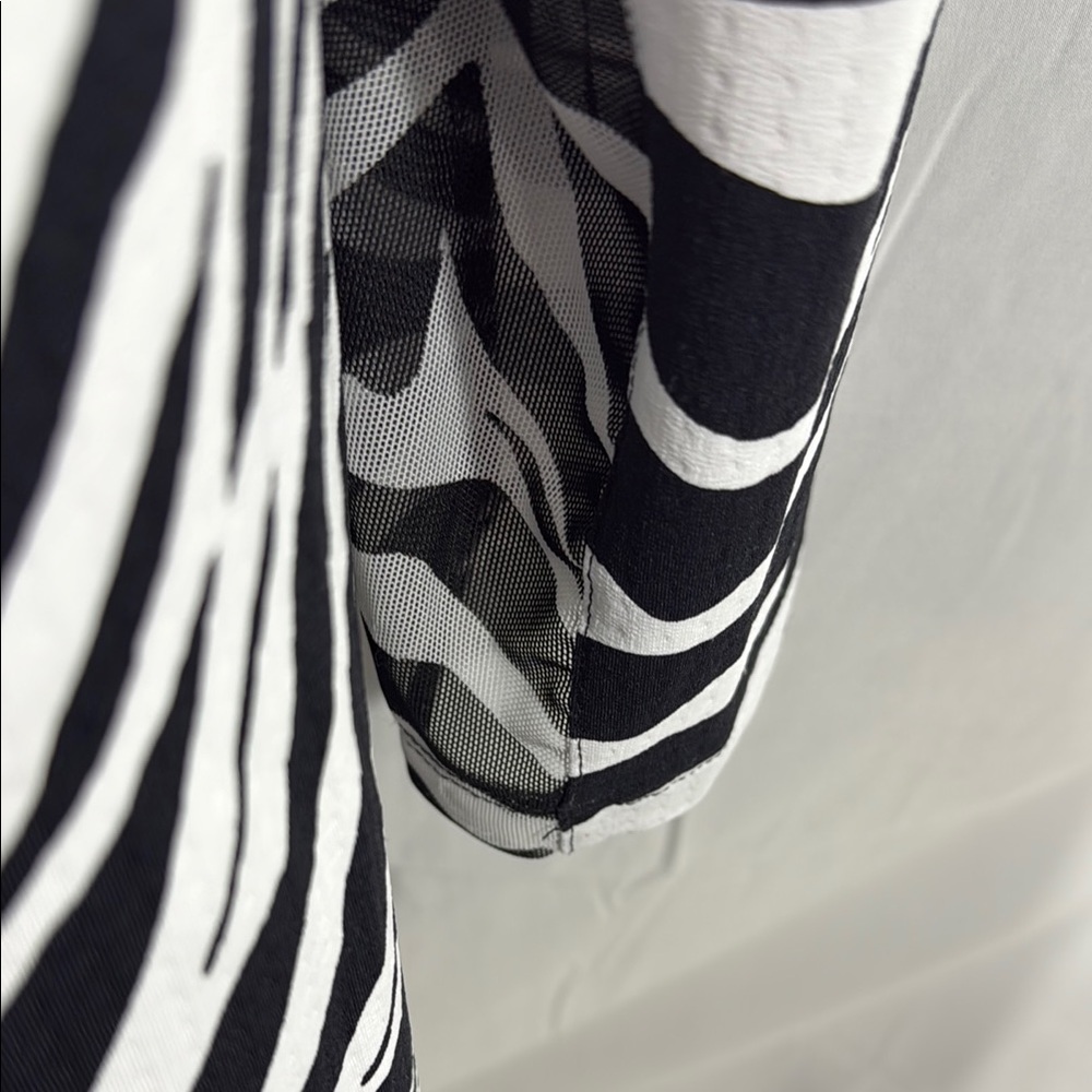 IBKUL Zebra Print Long Sleeve Dress Size Large - Picture 8 of 9
